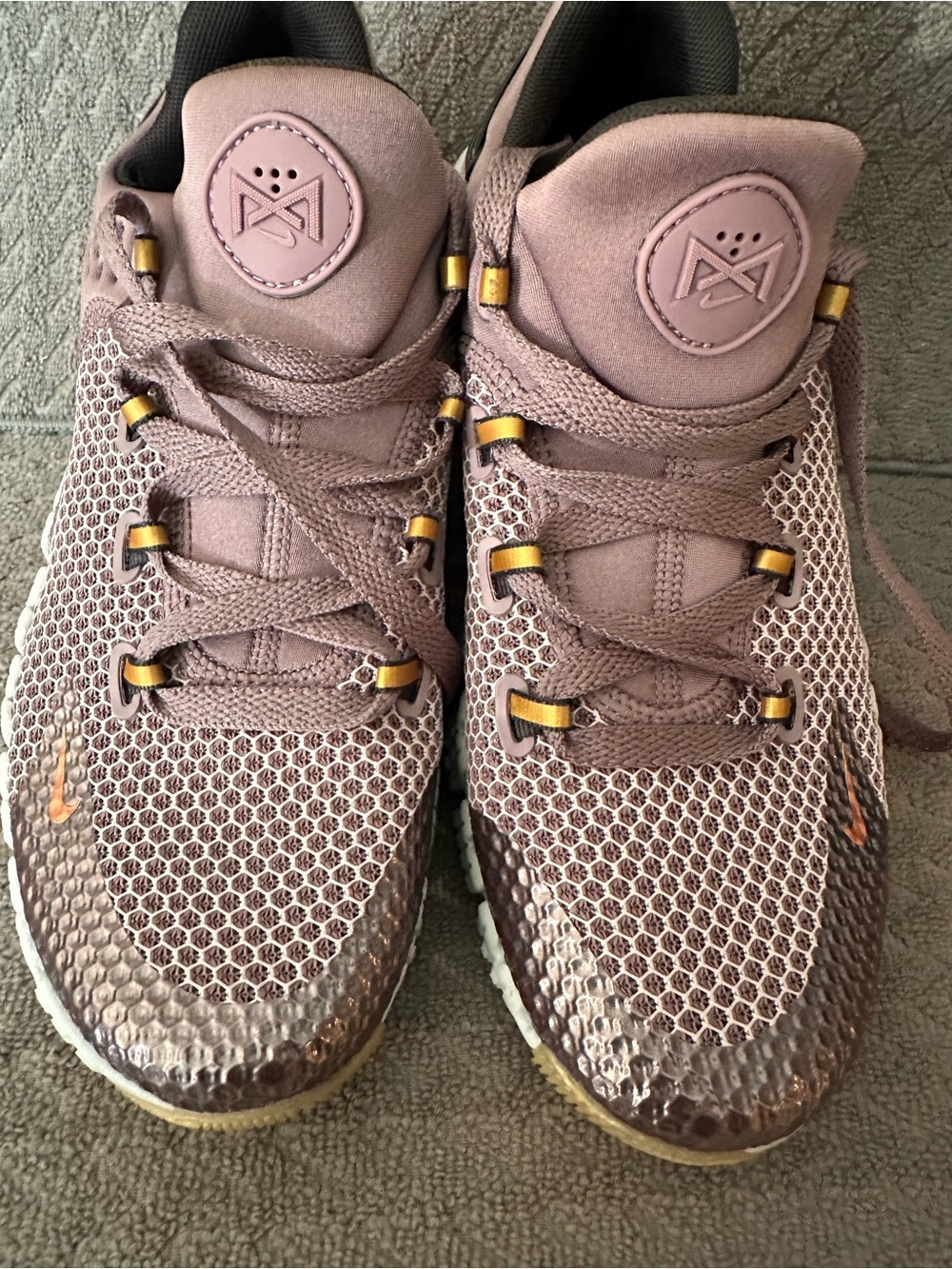 Nike Women's Dusty Mauve Mesh Sneakers with Metallic Accents